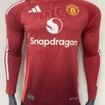 24/25 Manchester United Home Long Sleeve Jersey (Player Version)