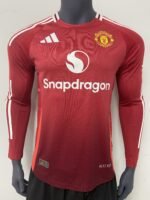 24/25 Manchester United Home Long Sleeve Jersey (Player Version)