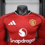 2025/2026 Manchester United Home Long Sleeve - Image 3