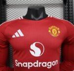 Machester United 2024/2025 Home Kit Long Sleeve - Image 3