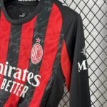 2025/2026 AC Milan Home Jersey Long Sleeve - Image 4