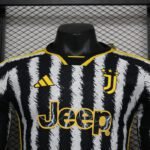 Juventus 2023/2024 Long Sleeve Home Kit - Image 3