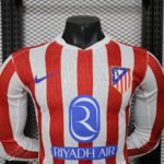 2025/2026 Atletico Madrid Home Long Sleeve - Image 3