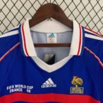 1998 Retro France Home Jersey Long Sleeve - Image 3