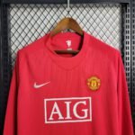 Manchester United Retro 2007-2008 Home Kit Long Sleeve - Image 3