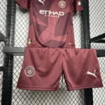 24-25 Manchester City Third Away Kids Kit Jersey+Shorts - Image 6