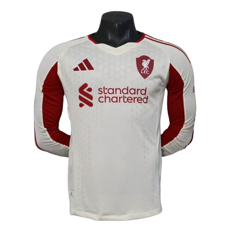 E213D494-9063-4909-BCF8-6E2623F2ECF6.jpg Liverpool away Long Sleeve football jersey 25-26 player version - Image 1