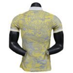 2025-26 Real Madrid Men's Polo Shirt Dragon Pattern Yellow Jersey - Image 2