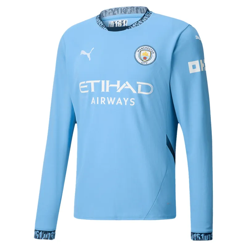 b3266fdff0.webp 24-25 Manchester City Home Long Sleeve Jersey - Image 1