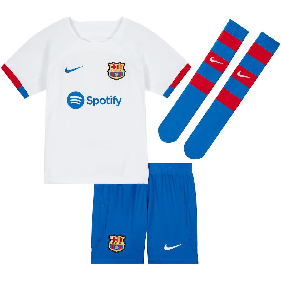 Kids-Barcelona-Away.jpg 23/24 Kids Barcelona Away Kit - Image 1