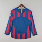 2005-2006 Retro Barcelona Home Jersey Long Sleeve - Image 2