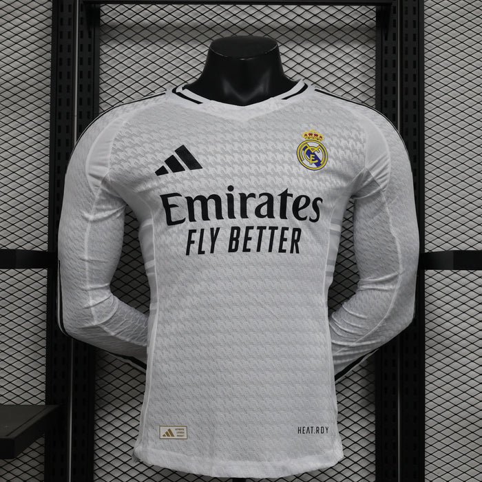 1_d309cdf7-1677-44b6-80bc-6e213f8f080d.jpg Real Madrid 2024/2025 Home Kit Long Sleeve - Image 1