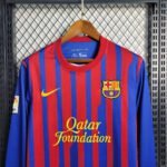 2011-2012 Retro Barcelona Home Jersey Long Sleeve - Image 3