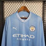 2023/2024 Manchester City Long Sleeve Home Kit - Image 3