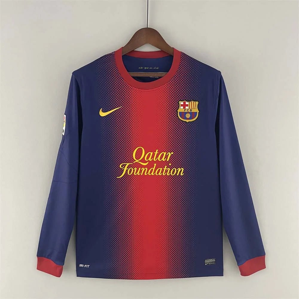 68631e66b5327dbb7f850343638ebe9f.jpg 2012-2013 Retro Barcelona Home Jersey Long sleeve - Image 1