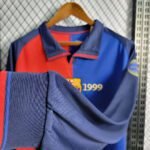 1999-2000 Retro Barcelona 100th Anniversary Home Jersey Long Sleeve - Image 5