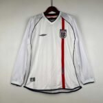 2002 Retro England Home Jersey Long Sleeve
