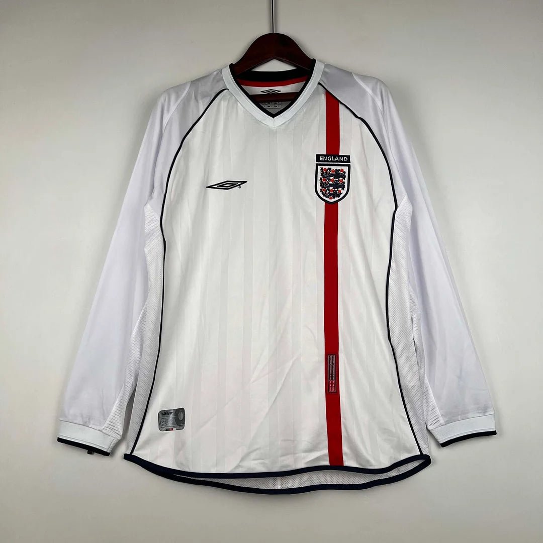 c372d5a39590b868295153d73c2452d9.jpg 2002 Retro England Home Jersey Long Sleeve - Image 1