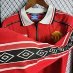 1998/1999 Retro Manchester United Home Jersey Long Sleeve - Image 9