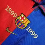 1999-2000 Retro Barcelona 100th Anniversary Home Jersey Long Sleeve - Image 4