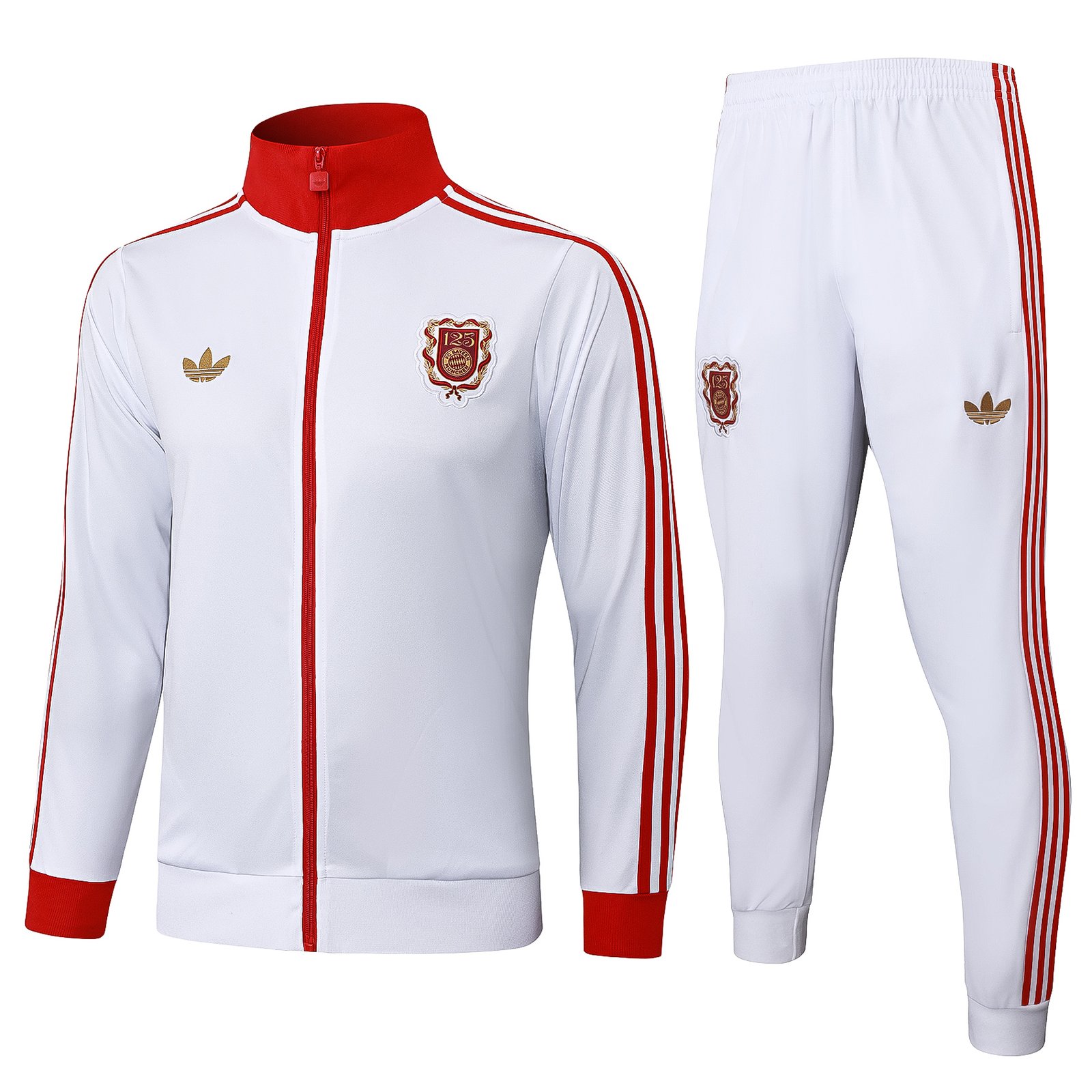 长拉拜仁白色125周年版大小.jpg Bayern Munchen 125th Anniversary Edition Jacket Suit - Image 1