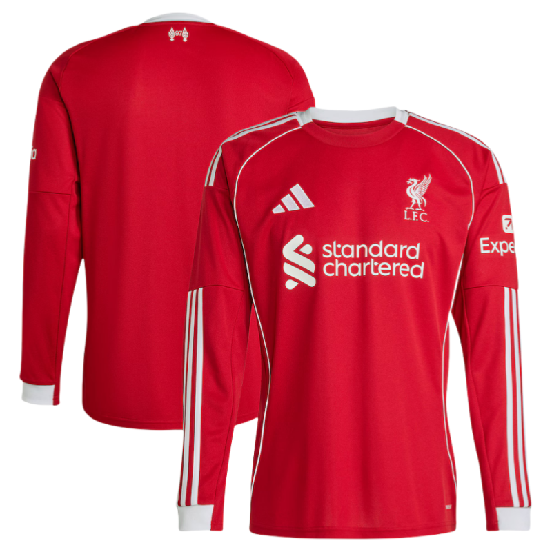 0DD93DE9-1D9E-7581-4C84-F3D3FAE67767.png Liverpool Home Long Sleeve football jersey 25-26 Fan version - Image 1