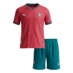 2026 Portugal World cup Home Kids Soccer Shirt Kit jersey+Shorts - Image 3