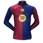 24-25 Barcelona Home Soccer Jersey Player Edition Long Sleeve
