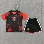 2026/2027 Manchester United Stone Roses Co-Branded Edition Black-Red Football Shirt 1:1 Thai Quality Kids Size