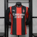 2026/2027 Player Version Long Sleeve AC Milan Home Soccer Jersey 1:1 Thai Quality