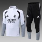 2026/2027 Real Madrid Half-Pull Training Suit White Football Shirt 1:1 Thai Quality Set