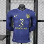 2025/2026 Player Version Long Sleeve Atletico Madrid Away Football Shirt 1:1 Thai Quality