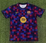 2026/2027 Barcelona Pre-Match Suit Red-Blue Checkered Football Shirt 1:1 Thai Quality