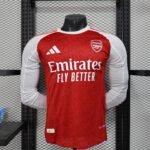 2025/2026 Player Version Long Sleeve Arsenal Home Football Shirt 1:1 Thai Quality