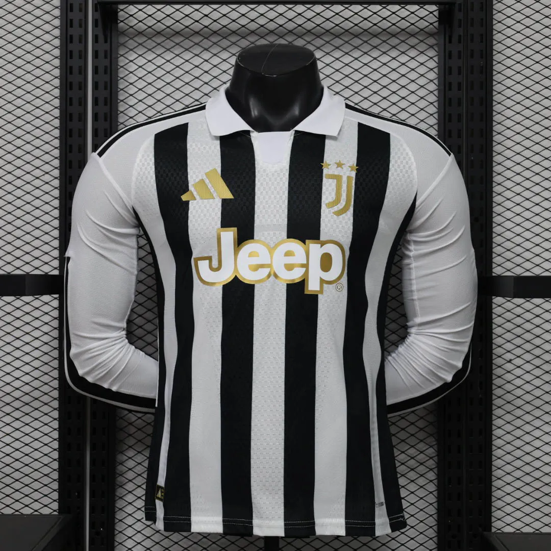 eb67be2fb75776c6cbc8b84599cb38f2.webp 2026/2027 Player Version Long Sleeve Juventus Home Football Shirt 1:1 Thai Quality - Image 1