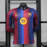 2026/2027 Player Version Long Sleeve Barcelona Home Football Shirt 1:1 Thai Quality